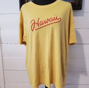 Hollister Hawaii T-Shirt, Yellow, Size M